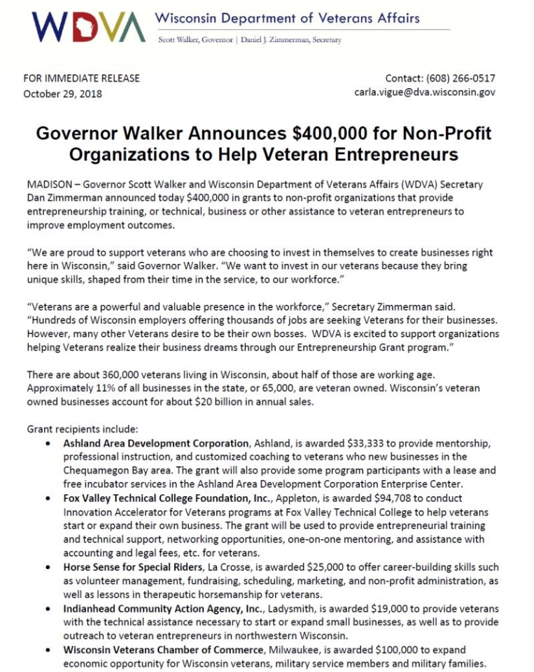 News VFW Post 6705 Denmark Wisconsin