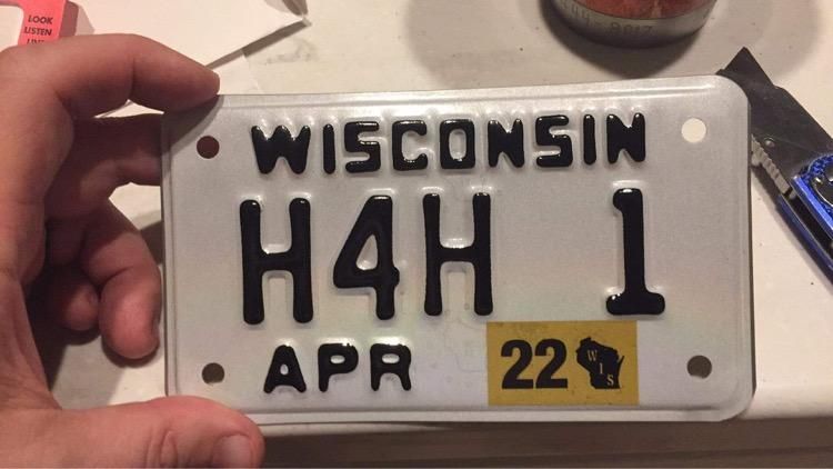 H4H pmotorcycle plate image